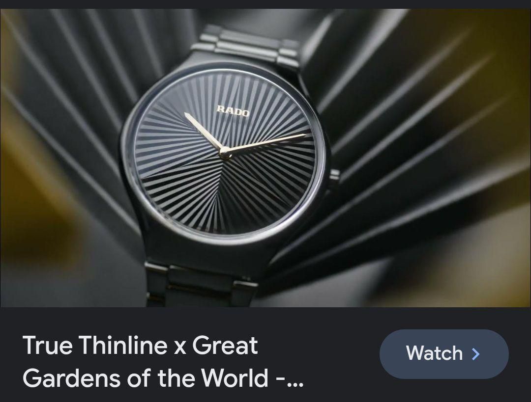Buy First Copy Rado True Thinline x Great Gardens of the World Watch – R27113152 34mm (Black) - Master Quality 7A Mirror at Lowest Price Online India