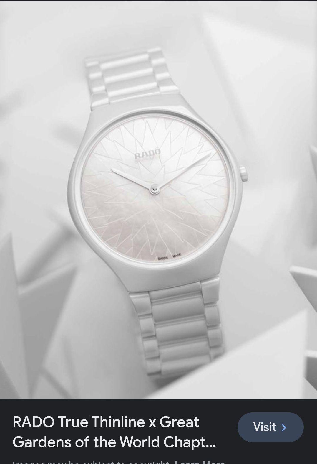 Buy First Copy Rado True Thinline x Great Gardens of the World Watch – R27113152 34mm (White) - Master Quality 7A Mirror at Lowest Price Online India