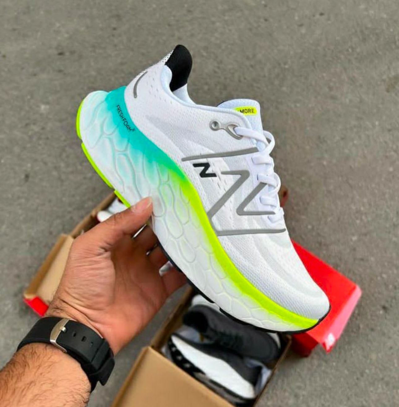 Buy First Copy New Balance Fresh Foam More V4 Running Shoes - Master Quality 7A Mirror at Lowest Price Online India