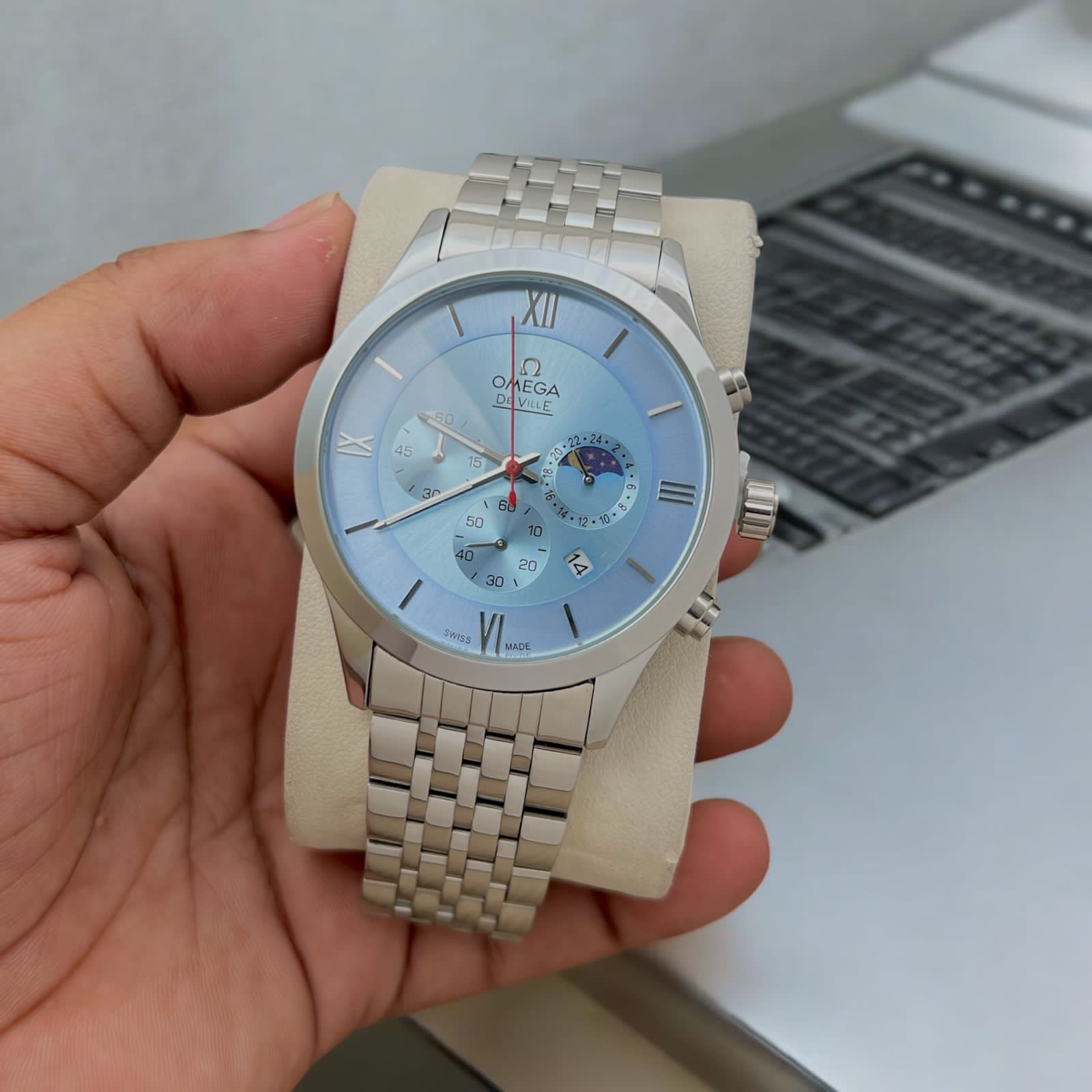 Buy First Copy Omega Chronograph Watch for Men - Master Quality 7A Mirror at Lowest Price Online India