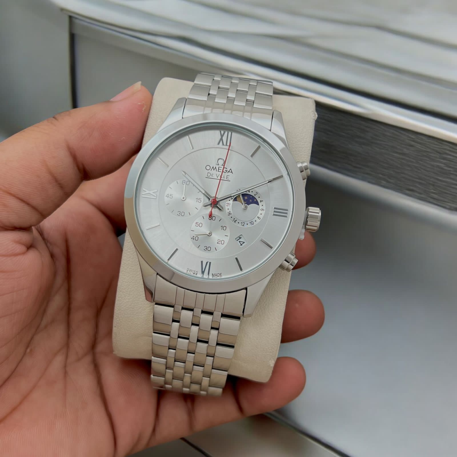 Buy First Copy Omega Chronograph Watch for Men - Master Quality 7A Mirror at Lowest Price Online India