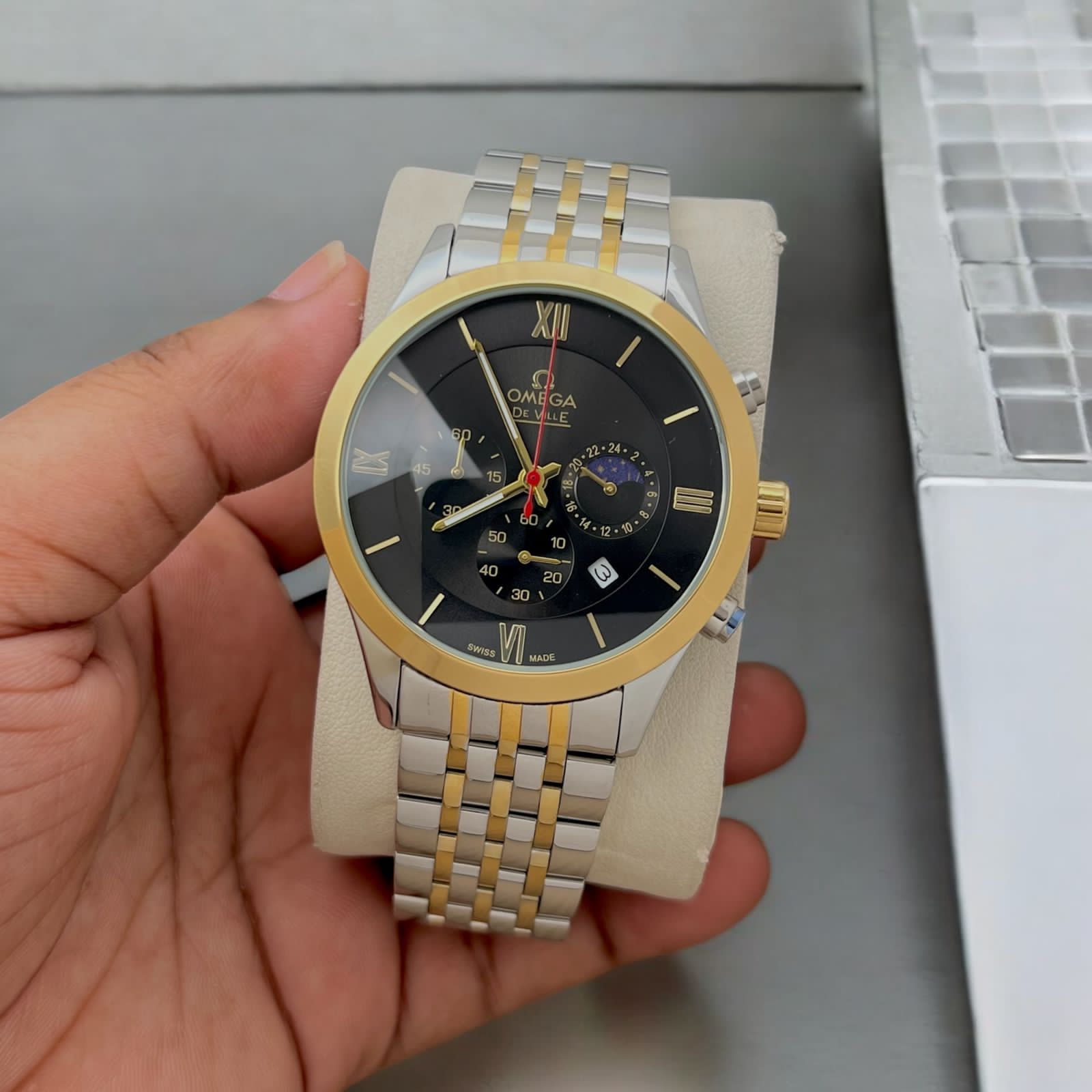 Buy First Copy Omega Chronograph Watch for Men - Master Quality 7A Mirror at Lowest Price Online India