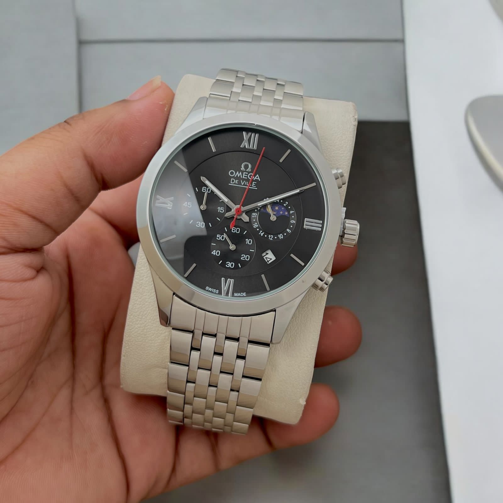 Buy First Copy Omega Chronograph Watch for Men - Master Quality 7A Mirror at Lowest Price Online India