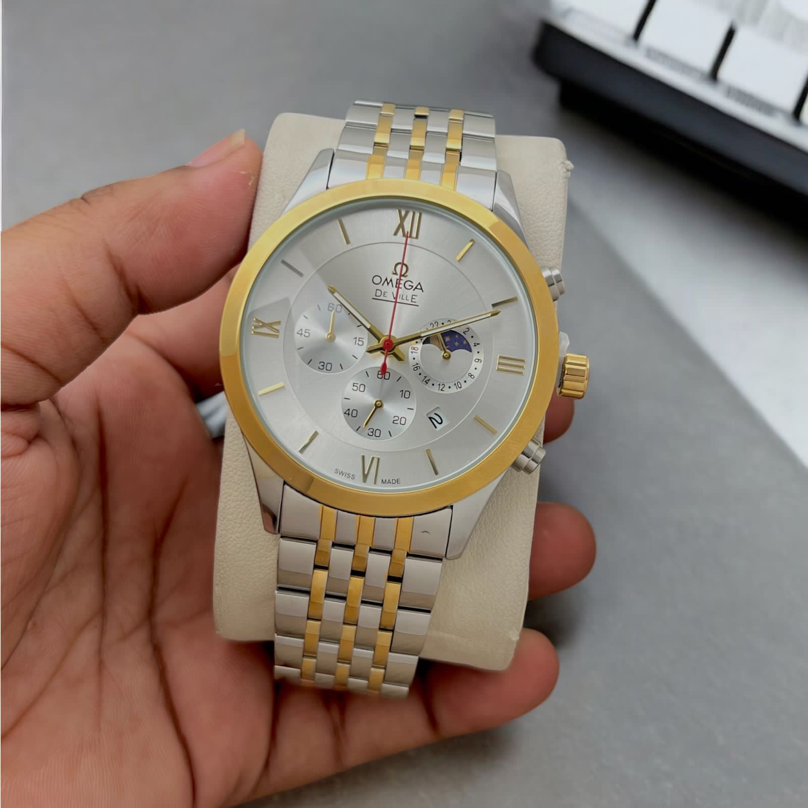 Buy First Copy Omega Chronograph Watch for Men - Master Quality 7A Mirror at Lowest Price Online India