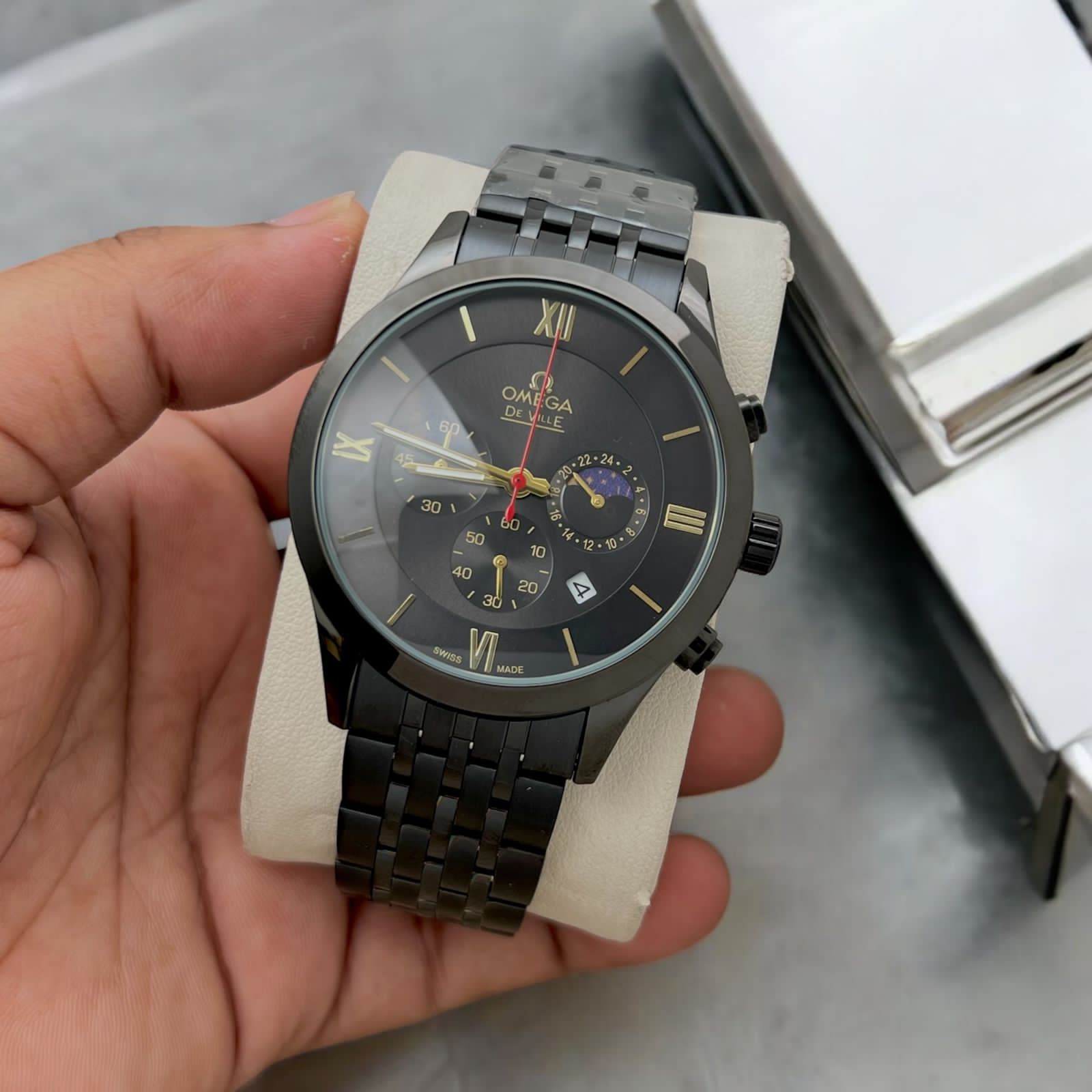 Buy First Copy Omega Chronograph Watch for Men - Master Quality 7A Mirror at Lowest Price Online India