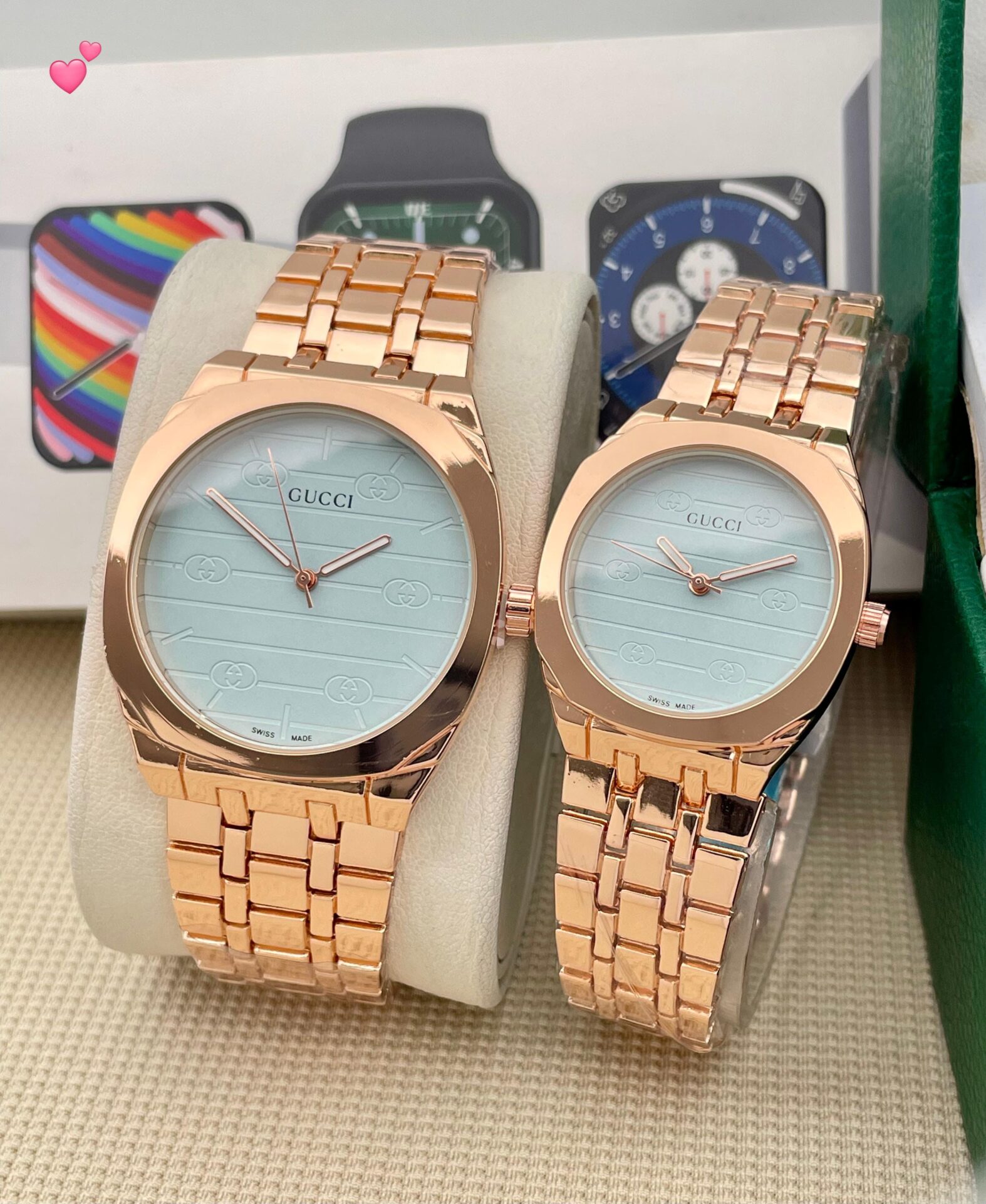 Buy First Copy Gucci Couple Watches with Matching Design - Master Quality 7A Mirror at Lowest Price Online India