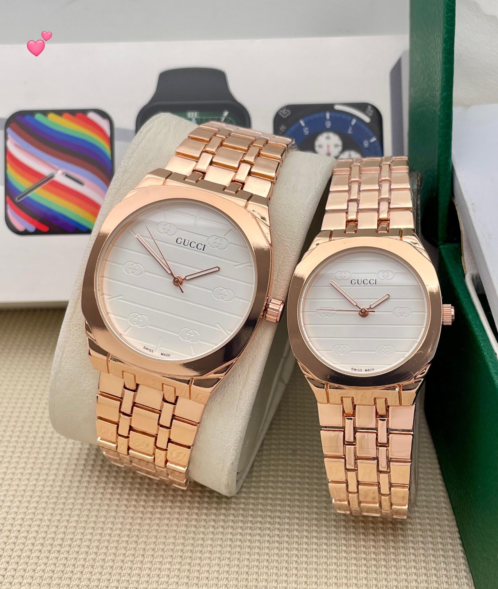 Buy First Copy Gucci Couple Watches with Matching Design - Master Quality 7A Mirror at Lowest Price Online India
