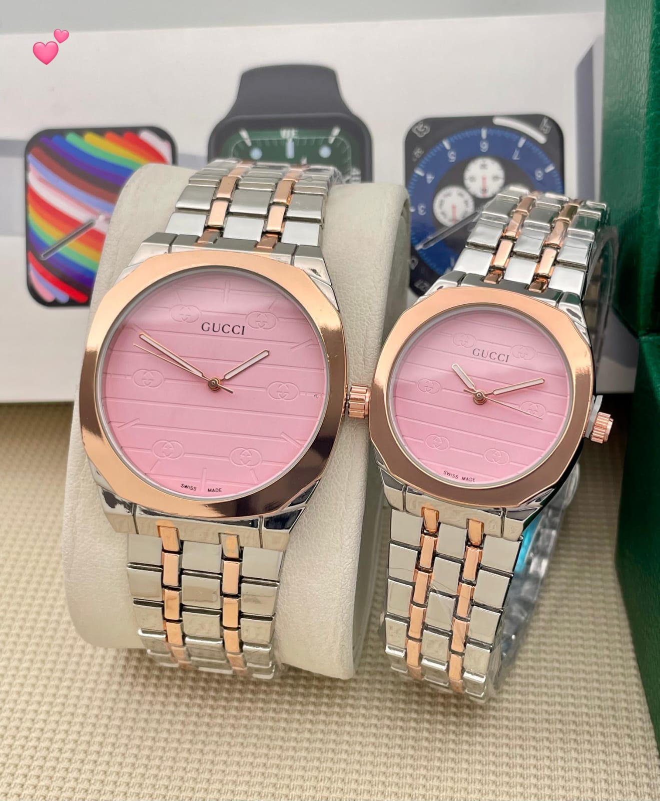 Buy First Copy Gucci Couple Watches with Matching Design - Master Quality 7A Mirror at Lowest Price Online India