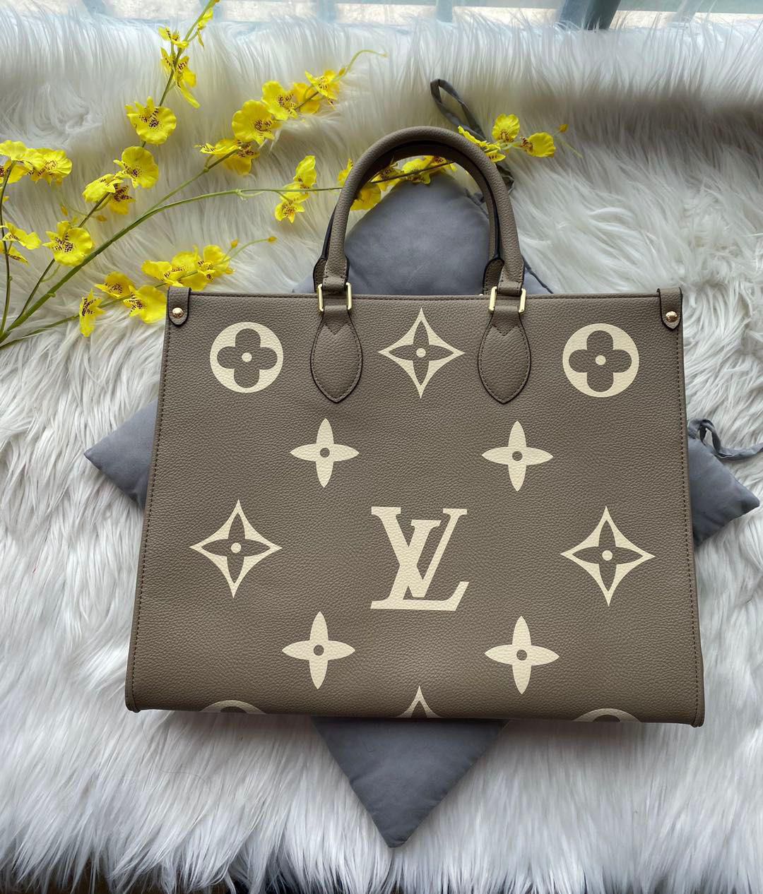 Buy First Copy Louis Vuitton On The Go MM Monogram Empreinte Tote Bag - Master Quality 7A Mirror at Lowest Price Online India
