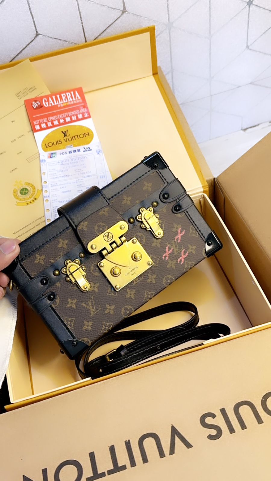 Buy First Copy Louis Vuitton Petite Malle East West Monogram Bag for Women - Master Quality 7A Mirror at Lowest Price Online India