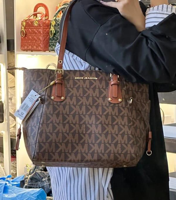 Buy First Copy Michael Kors Voyager Signature Women Tote Bag - Master Quality 7A Mirror at Lowest Price Online India