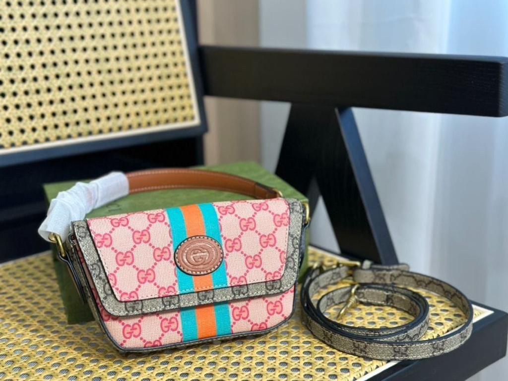 Buy First Copy Gucci GG Mini Ophidia Women Sling Bag with Web Stripe Detail - Master Quality 7A Mirror at Lowest Price Online India
