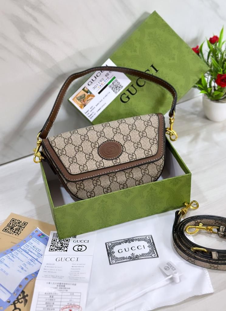 Buy First Copy Gucci GG Mini Ophidia Women Sling Bag with Web Stripe Detail - Master Quality 7A Mirror at Lowest Price Online India