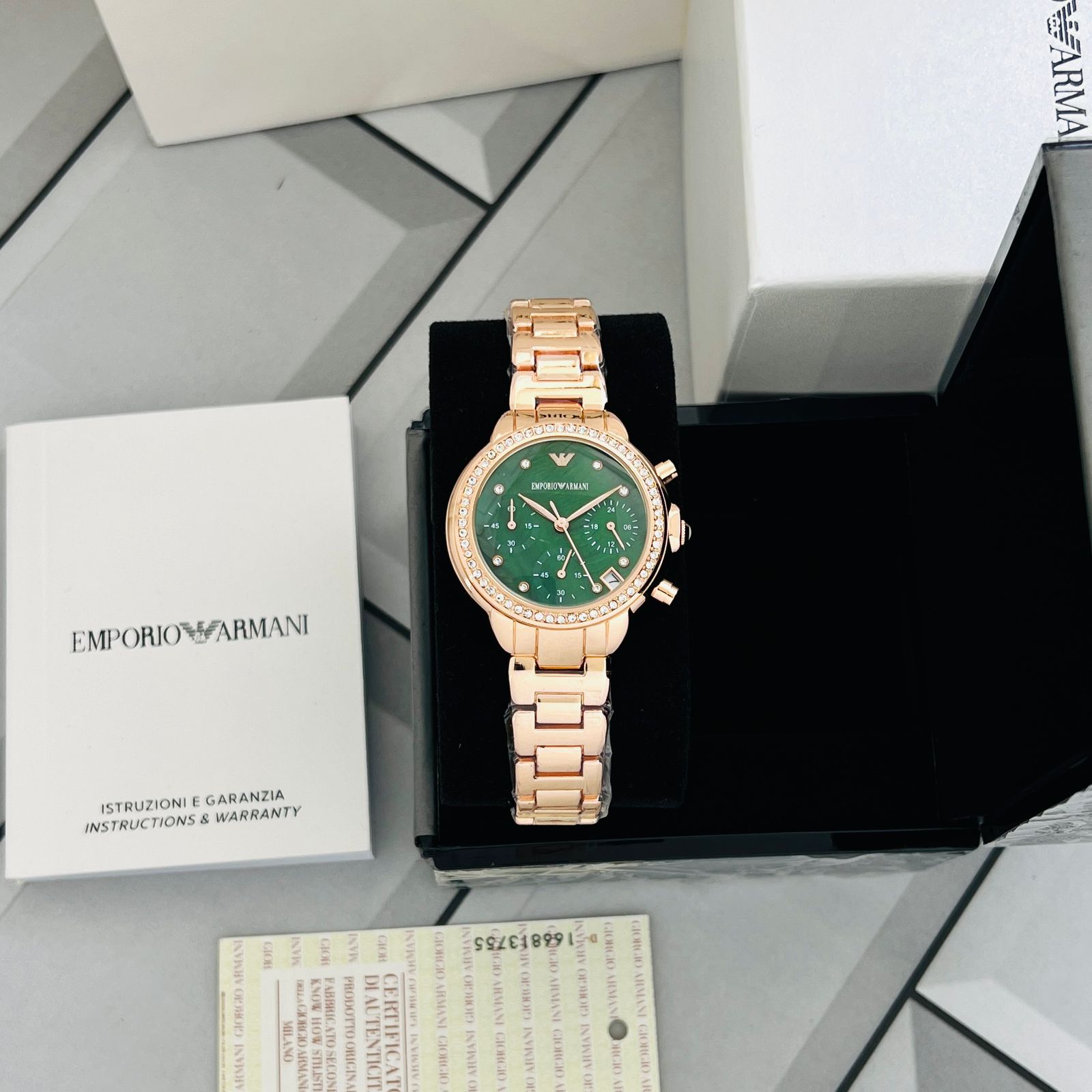 Buy First Copy Emporio Armani AR11496 Chronograph Watch for Women 36mm - Master Quality 7A Mirror at Lowest Price Online India