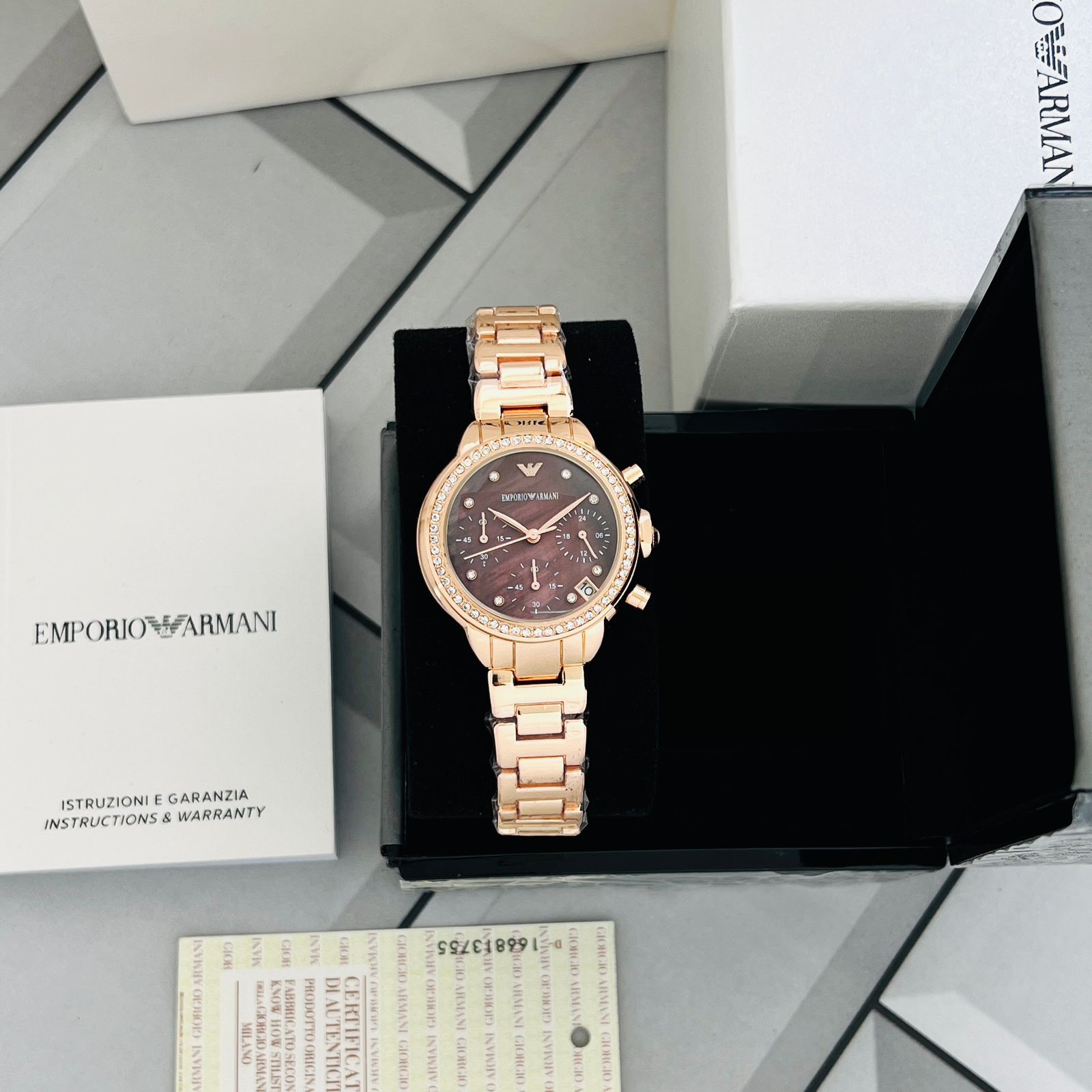 Buy First Copy Emporio Armani AR11496 Chronograph Watch for Women 36mm - Master Quality 7A Mirror at Lowest Price Online India