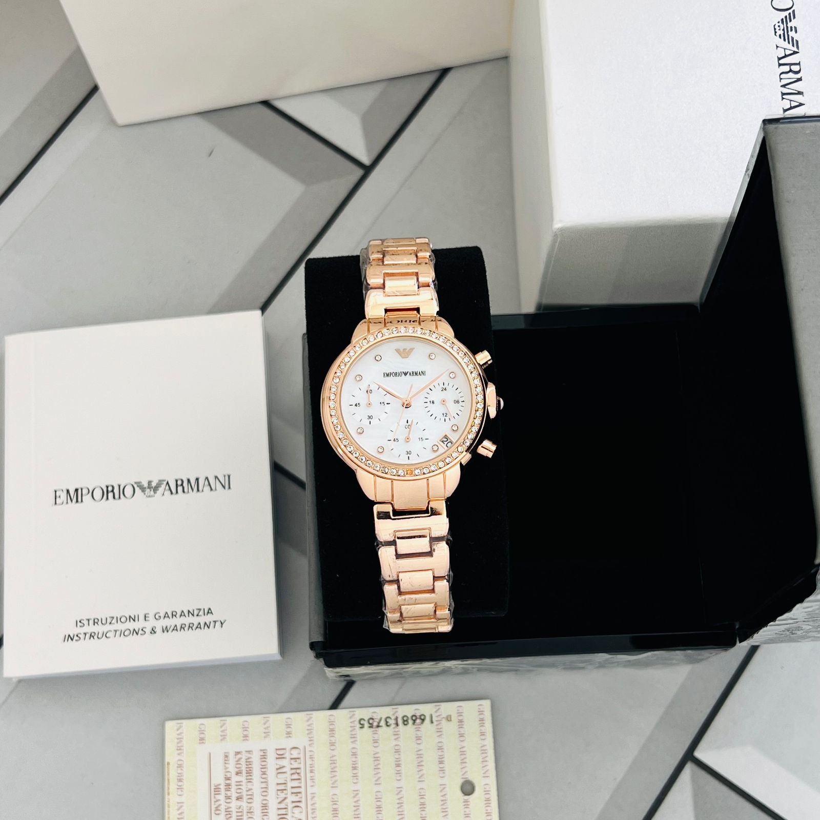 Buy First Copy Emporio Armani AR11496 Chronograph Watch for Women 36mm - Master Quality 7A Mirror at Lowest Price Online India