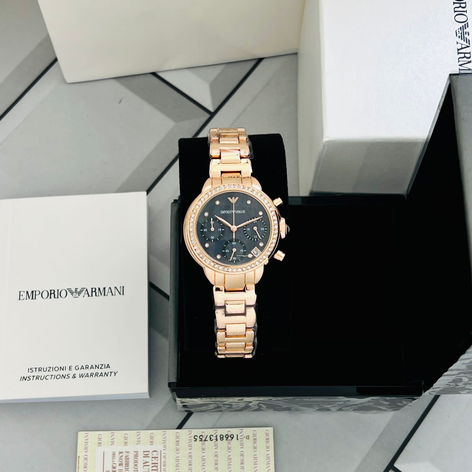 Buy First Copy Emporio Armani AR11496 Chronograph Watch for Women 36mm - Master Quality 7A Mirror at Lowest Price Online India