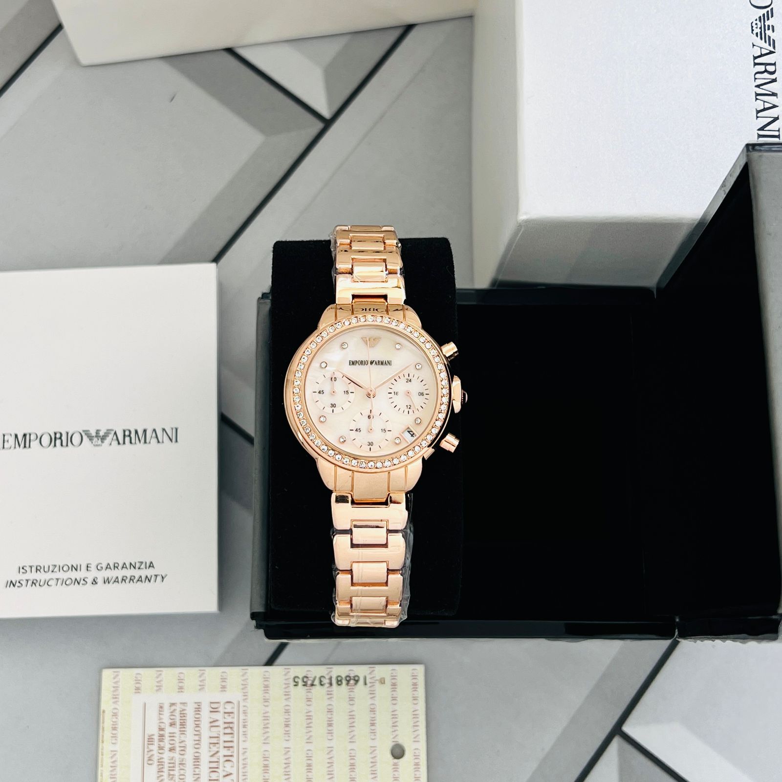 Buy First Copy Emporio Armani AR11496 Chronograph Watch for Women 36mm - Master Quality 7A Mirror at Lowest Price Online India