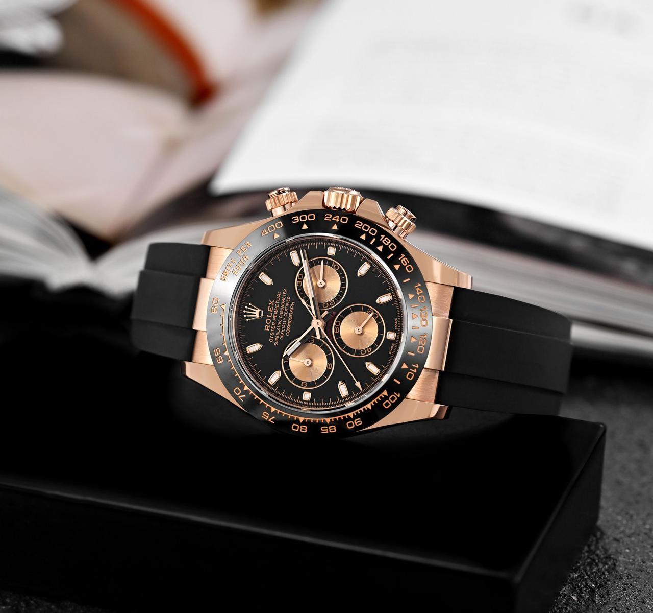 Buy First Copy Rolex Daytona Chronograph Automatic Watch – Black Dial with Black Ceramic Bezel - Master Quality 7A Mirror at Lowest Price Online India
