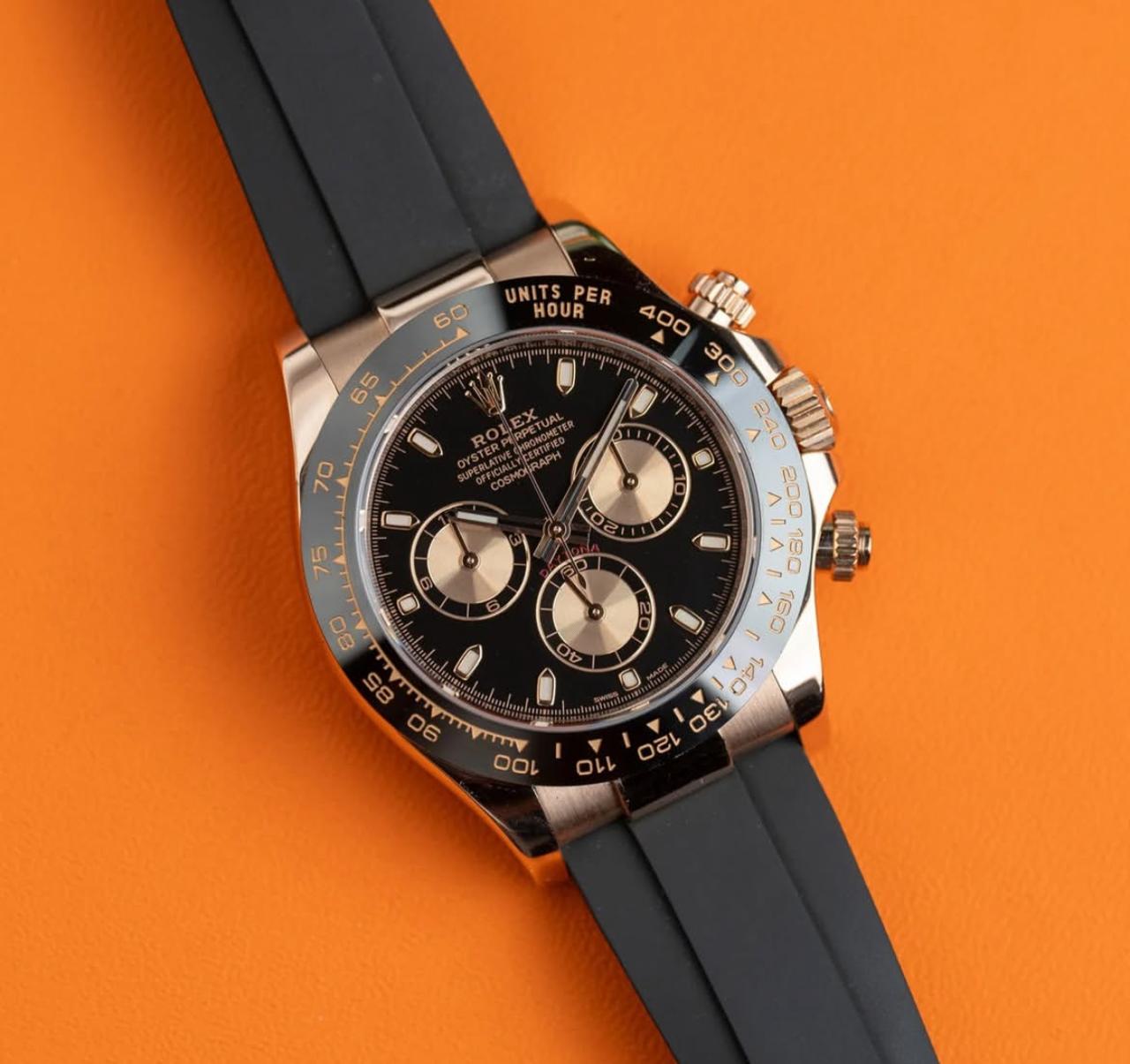 Buy First Copy Rolex Daytona Chronograph Automatic Watch – Black Dial with Black Ceramic Bezel - Master Quality 7A Mirror at Lowest Price Online India