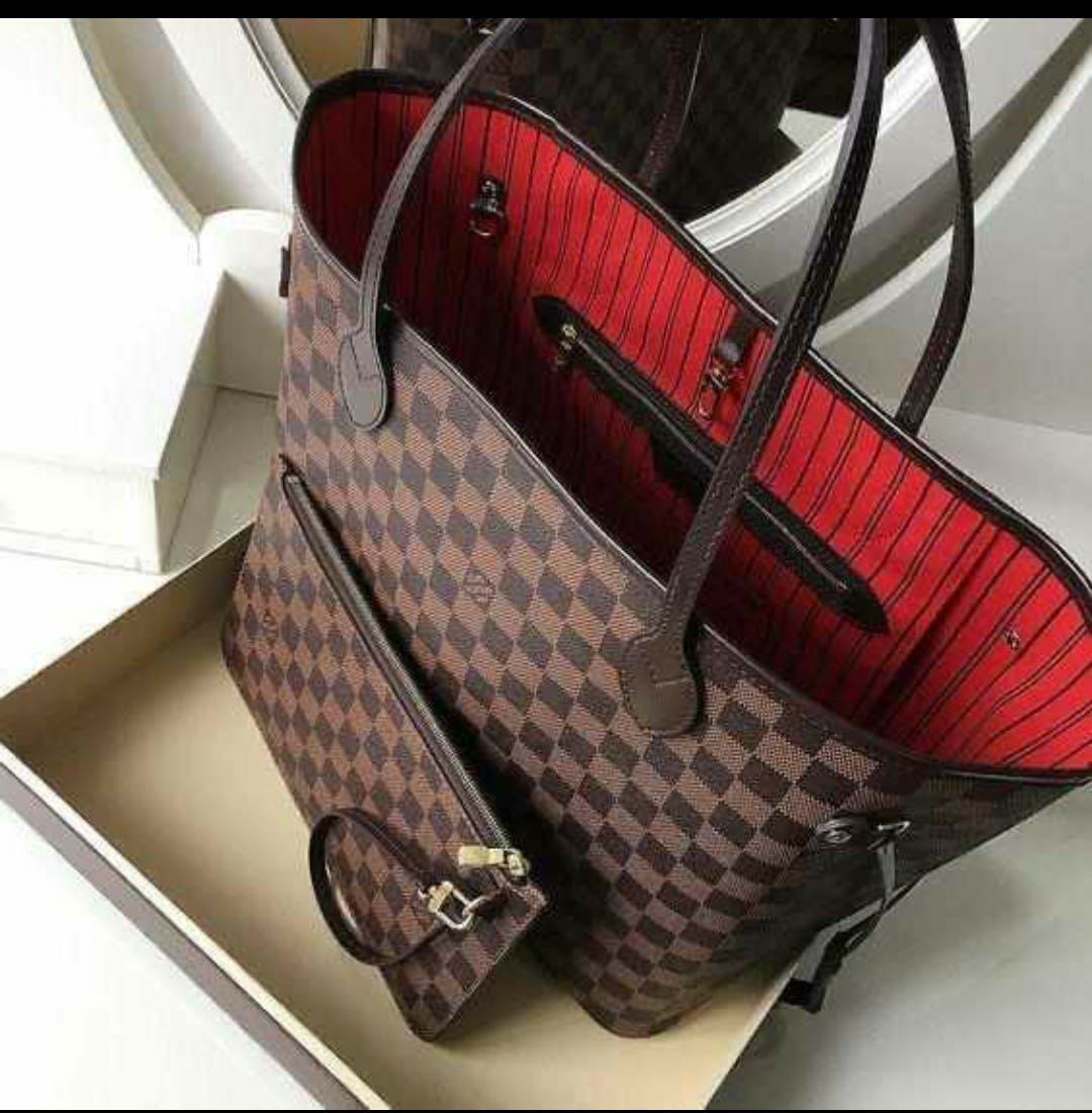 Buy First Copy Louis Vuitton Neverfull MM Tote Women Bag Damier Ebene Canvas - Master Quality 7A Mirror at Lowest Price Online India