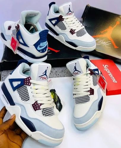 Buy First Copy Air Jordan Retro 4 Legend Blue Men’s Sneakers - Master Quality 7A Mirror at Lowest Price Online India