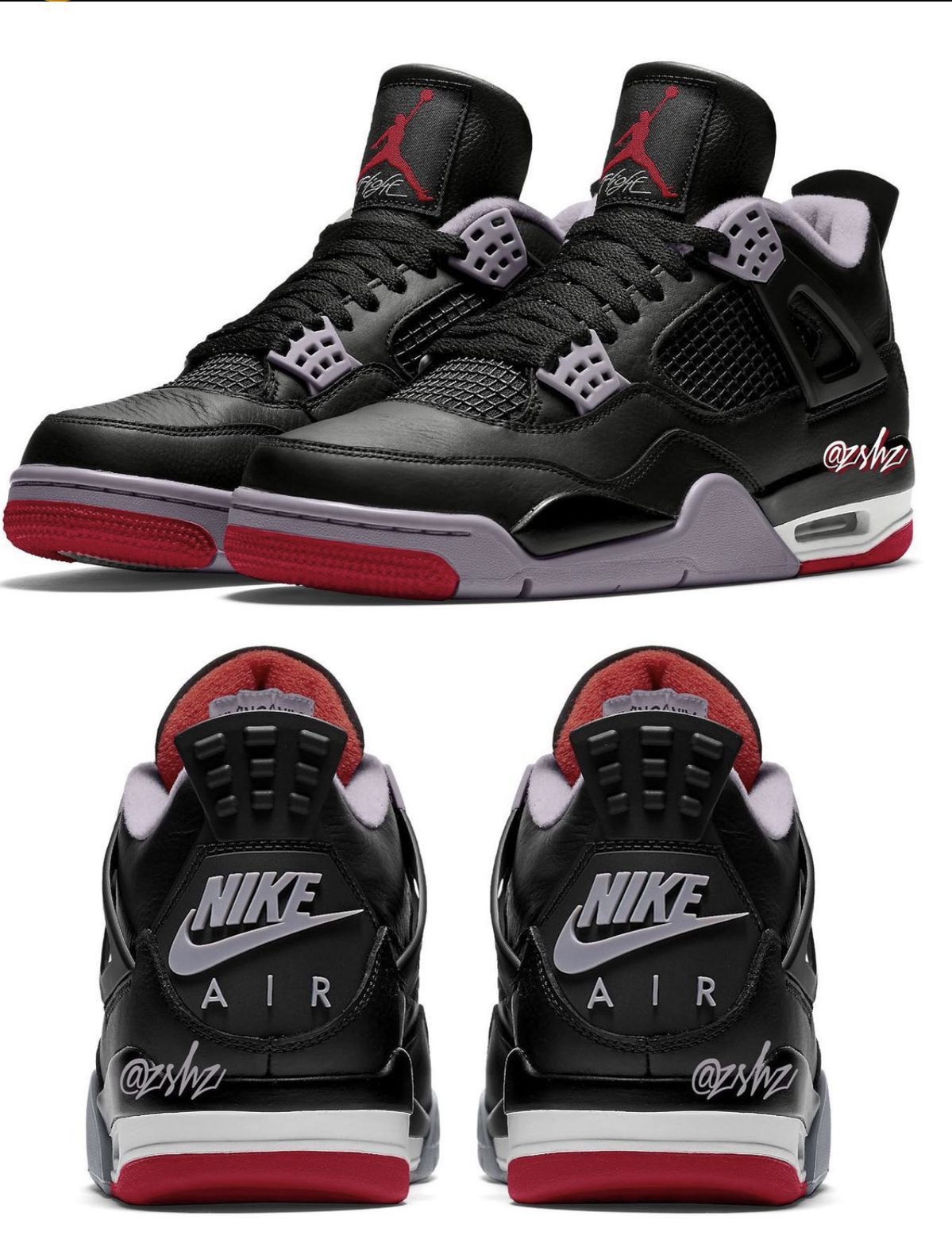 Buy First Copy Air Jordan Retro 4 Bred 2025 Men’s Sneakers - Master Quality 7A Mirror at Lowest Price Online India