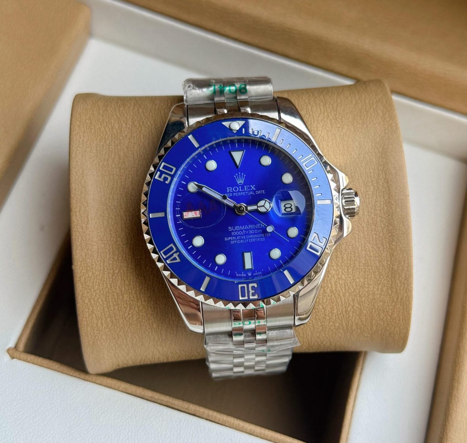 Buy First Copy Rolex Submariner Automatic Men’s Watch 41mm Blue Dial with Jubilee Bracelet - Master Quality 7A Mirror at Lowest Price Online India
