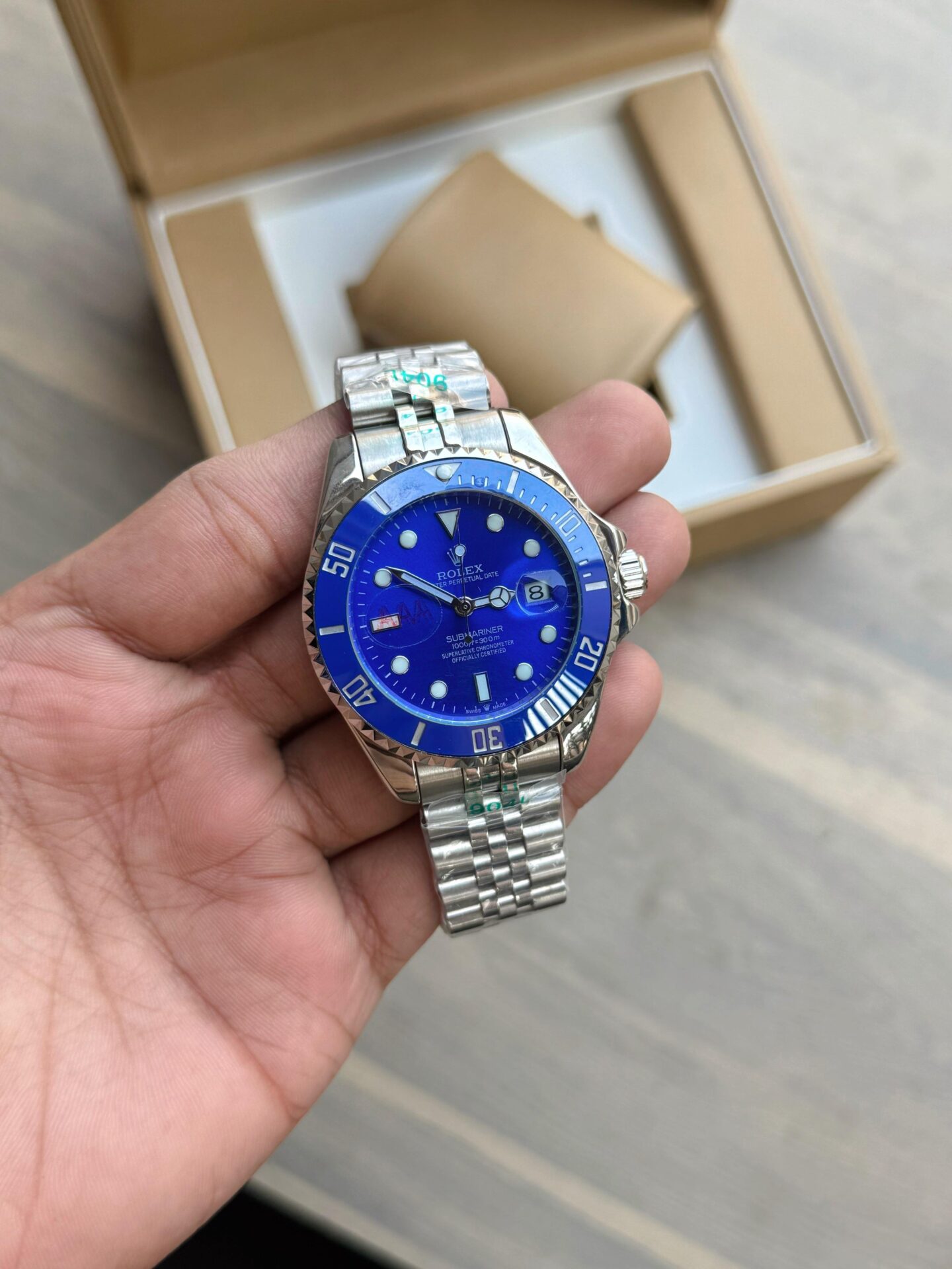 Buy First Copy Rolex Submariner Automatic Men’s Watch 41mm Blue Dial with Jubilee Bracelet - Master Quality 7A Mirror at Lowest Price Online India