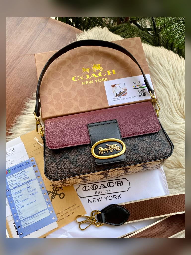 Buy First Copy Coach Baguette Women Shoulder Bag with Horse and Carriage Charm - Master Quality 7A Mirror at Lowest Price Online India