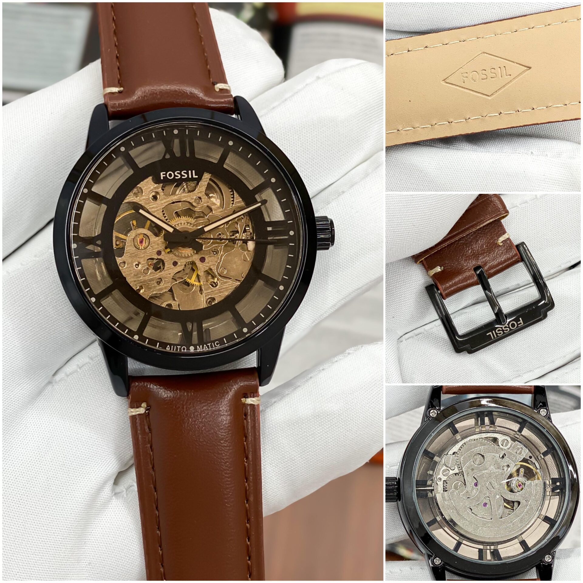 Buy First Copy Fossil Men’s Automatic Watch with Skeleton Dial 42mm - Master Quality 7A Mirror at Lowest Price Online India
