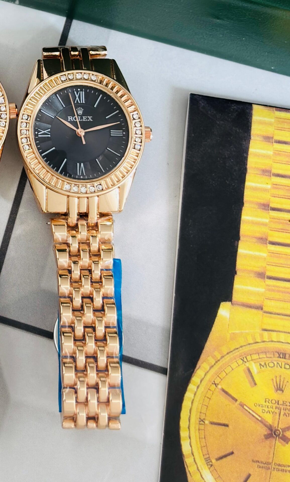 Buy First Copy Rolex Inspired Women’s Watch with Diamond Accents - Master Quality 7A Mirror at Lowest Price Online India