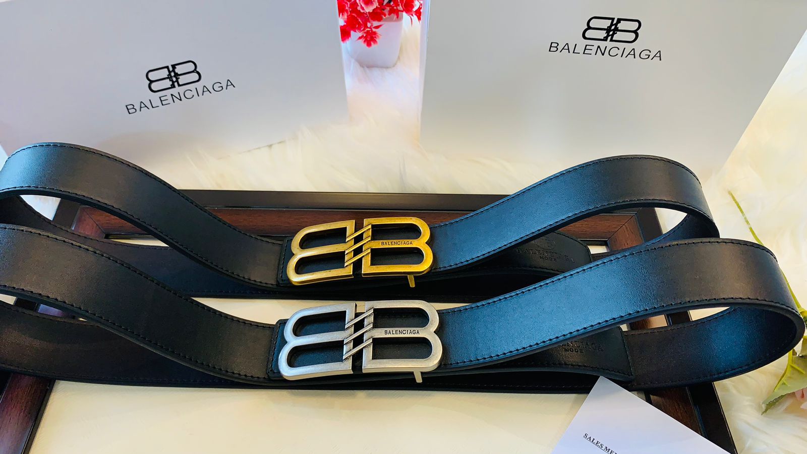 Buy First Copy Balenciaga Interchangeable Buckle Belts Unisex - Master Quality 7A Mirror at Lowest Price Online India