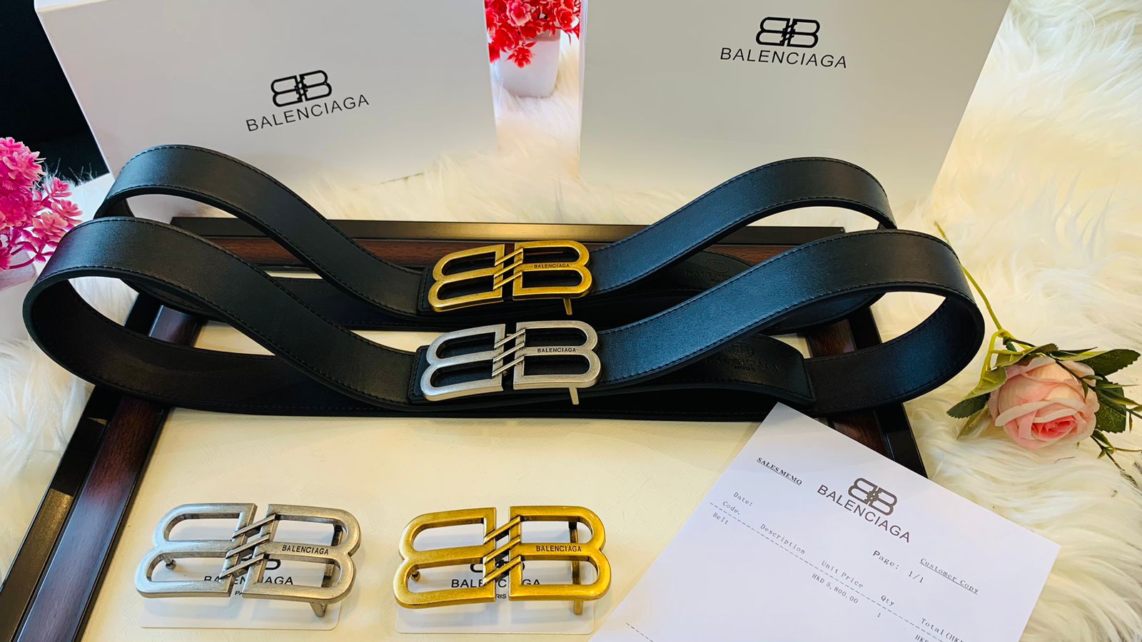 Buy First Copy Balenciaga Interchangeable Buckle Belts Unisex - Master Quality 7A Mirror at Lowest Price Online India