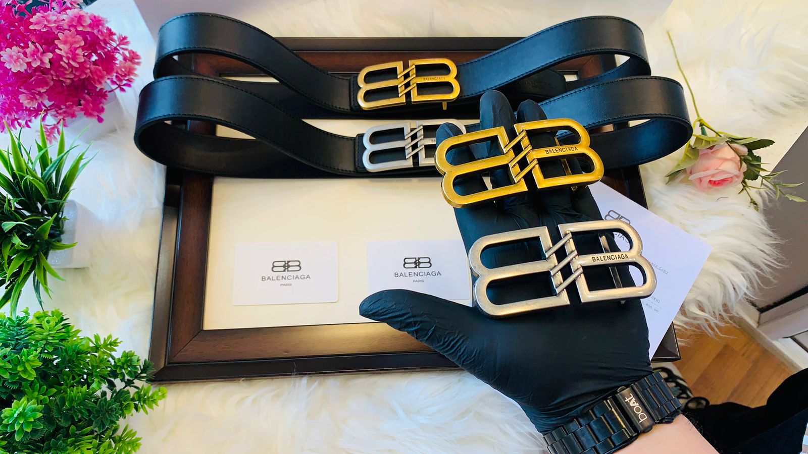 Buy First Copy Balenciaga Interchangeable Buckle Belts Unisex - Master Quality 7A Mirror at Lowest Price Online India