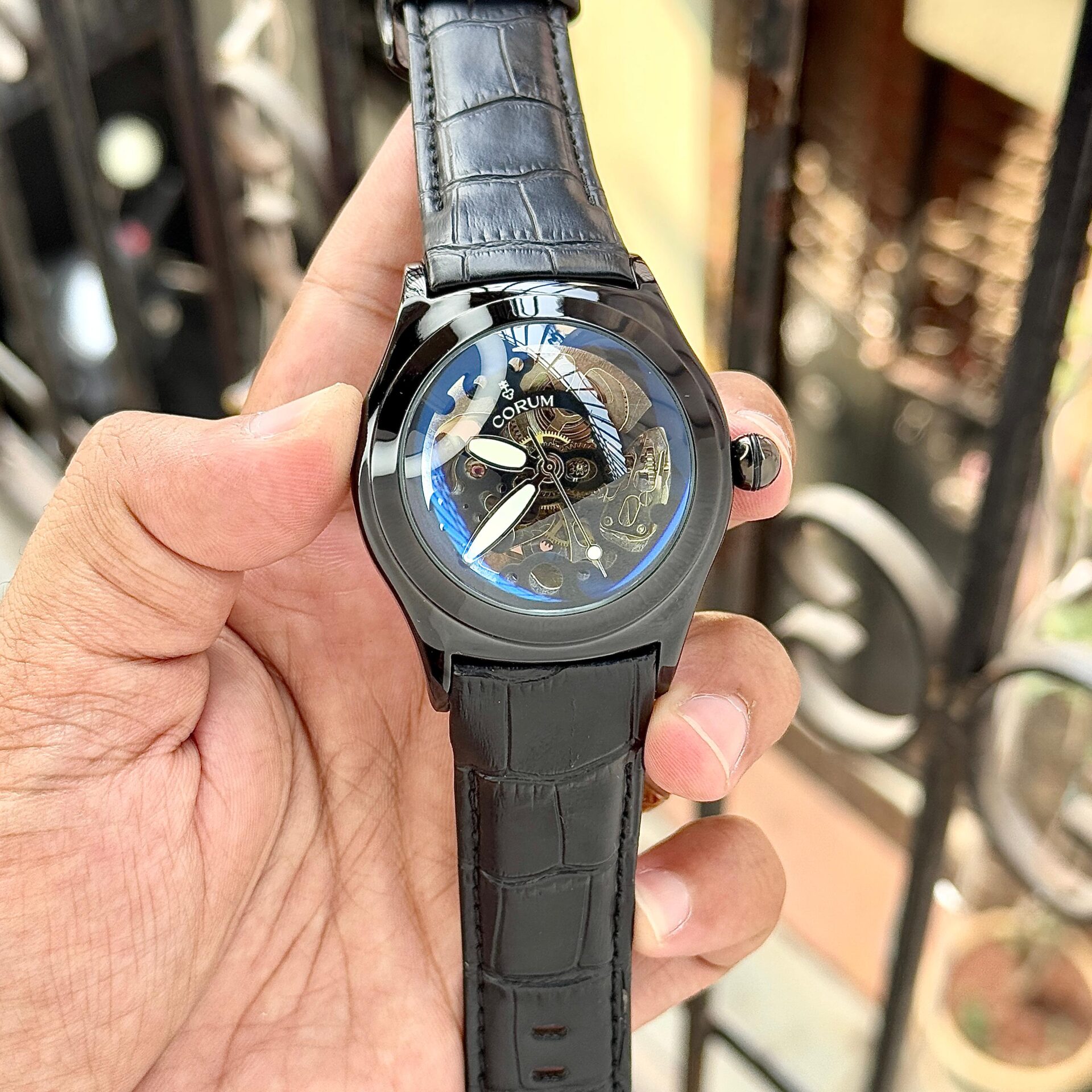Buy First Copy Corum Men’s Automatic Watch with Rotating Tourbillon - Master Quality 7A Mirror at Lowest Price Online India