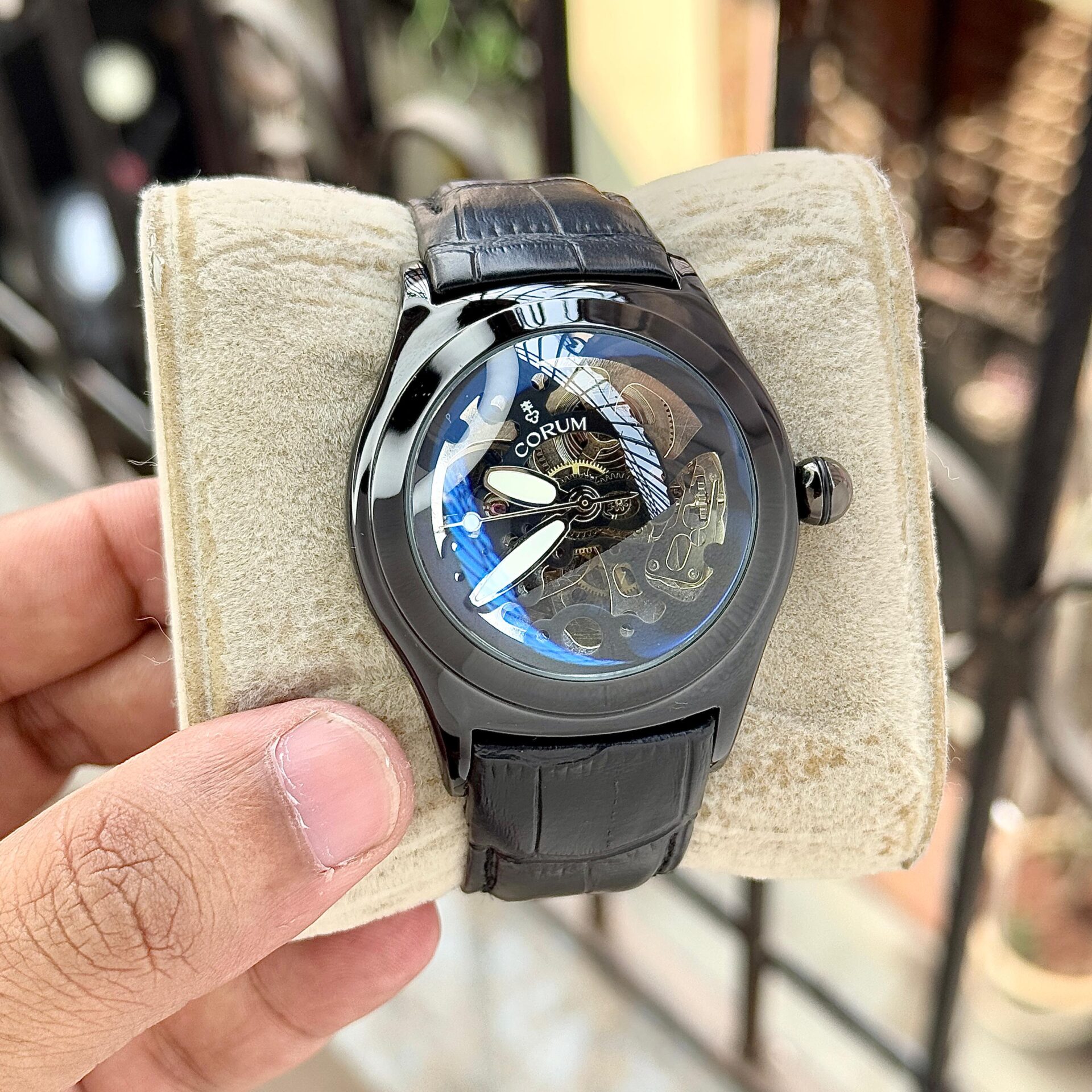 Buy First Copy Corum Men’s Automatic Watch with Rotating Tourbillon - Master Quality 7A Mirror at Lowest Price Online India