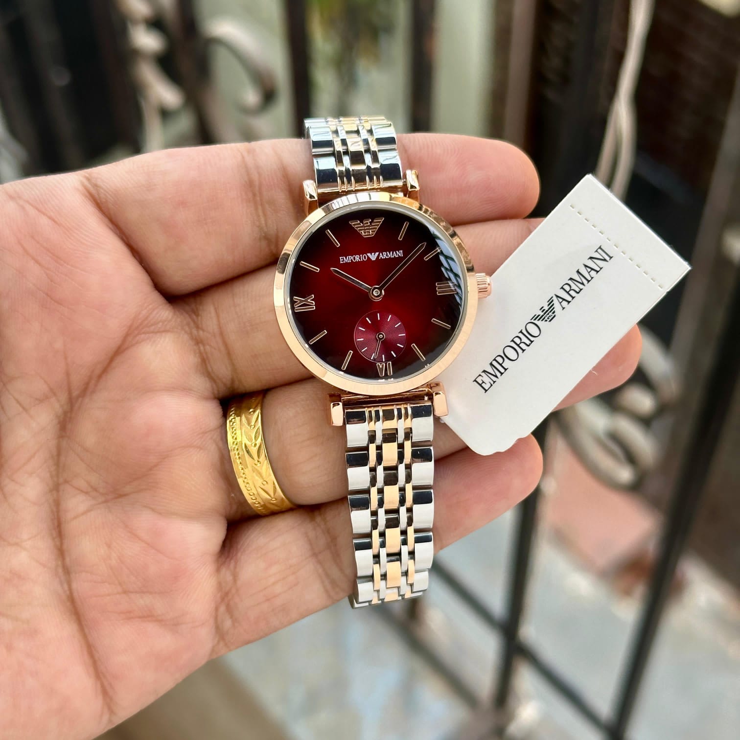 Buy First Copy Emporio Armani Women’s Gianni T-Bar Dial Watch 32mm - Master Quality 7A Mirror at Lowest Price Online India