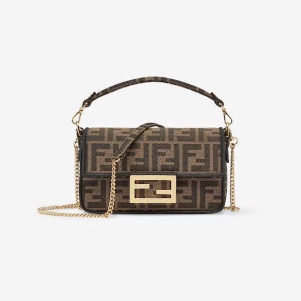 Buy First Copy Fendi Baguette Mini FF Logo Canvas Shoulder Bag - Master Quality 7A Mirror at Lowest Price Online India