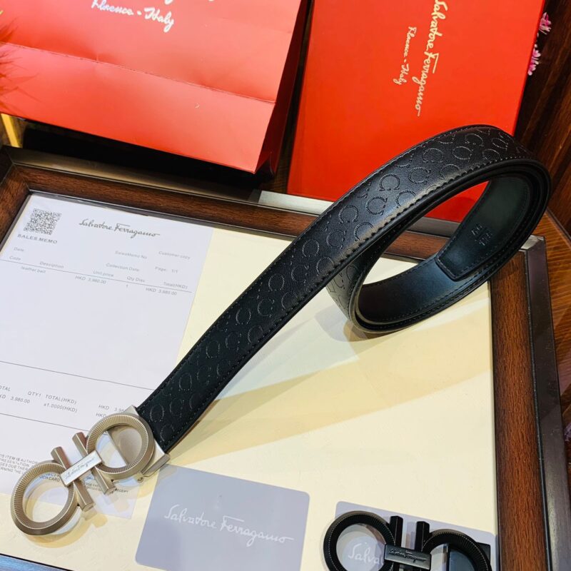 Buy First Copy Salvatore Ferragamo Belt with Double Buckles For Men - Master Quality 7A Mirror at Lowest Price Online India