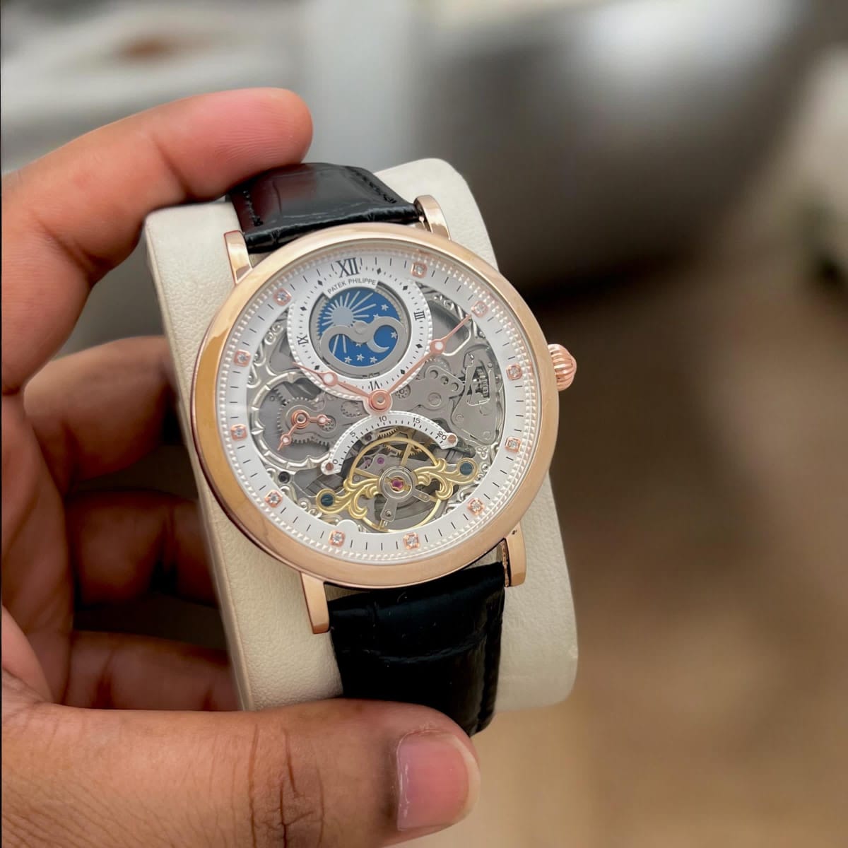 Buy First Copy Patek Philippe Men’s Tourbillon Automatic Watch 43mm - Master Quality 7A Mirror at Lowest Price Online India