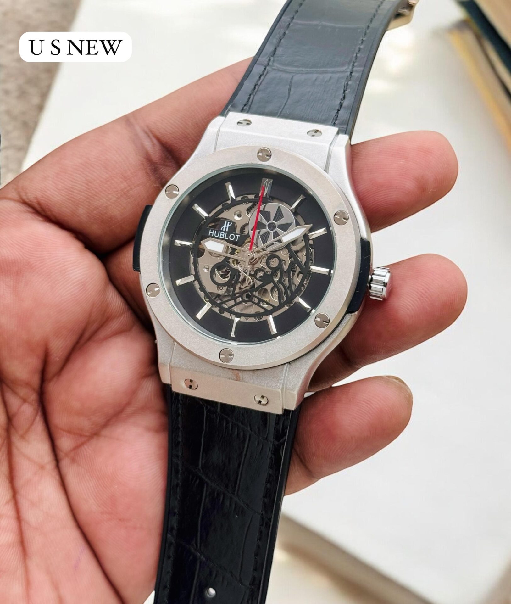 Buy First Copy Hublot Men’s Automatic Watch Open Back Case - Master Quality 7A Mirror at Lowest Price Online India