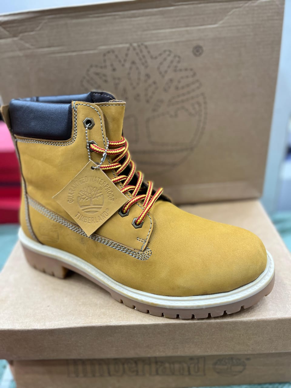 Buy First Copy Timberland Classic Leather Boots For Men - Master Quality 7A Mirror at Lowest Price Online India