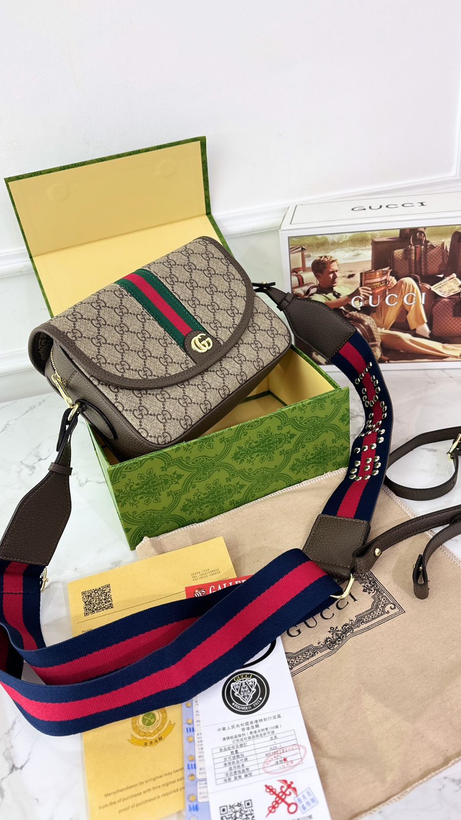 Buy First Copy Gucci Gg Ophidia Flap Bag - Master Quality 7A Mirror at Lowest Price Online India
