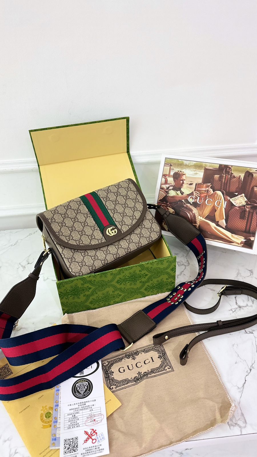Buy First Copy Gucci Gg Ophidia Flap Bag - Master Quality 7A Mirror at Lowest Price Online India