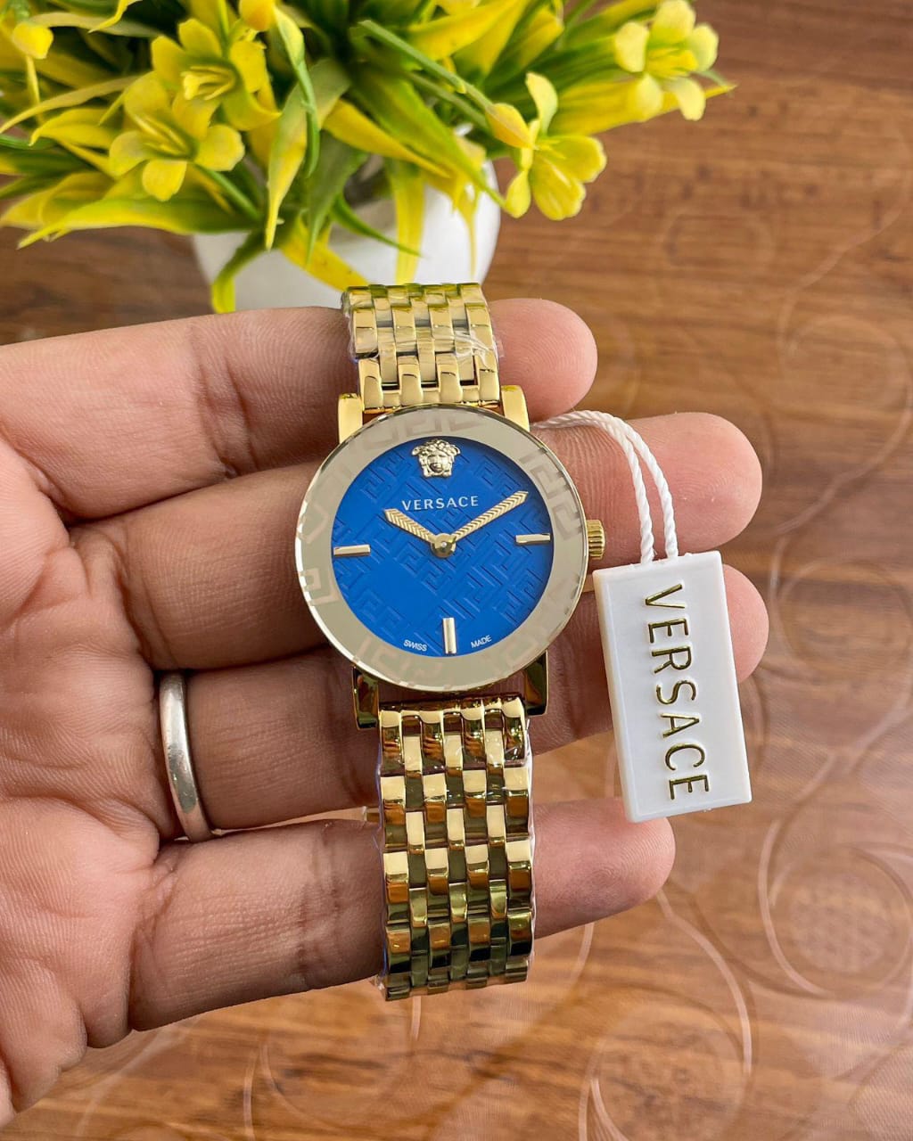 Buy First Copy Versace Women’s Watch Bracelet Style Straps Reset Time Analogue VEU300621 - Master Quality 7A Mirror at Lowest Price Online India