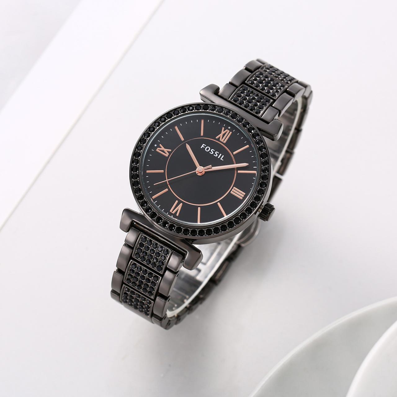Buy First Copy Fossil Women’s Watch Rose Gold With Crystals 37mm - Master Quality 7A Mirror at Lowest Price Online India