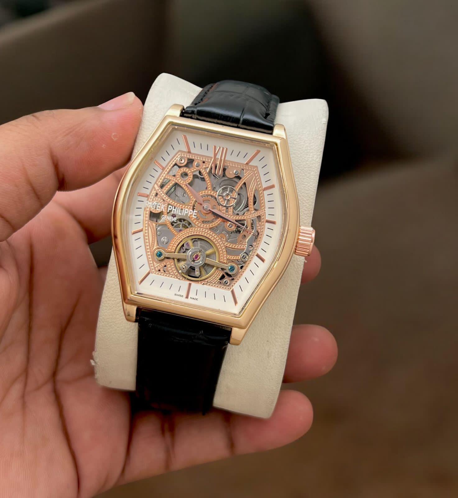 Buy First Copy Patek Philippe Men’s Automatic Leather Strap Watch 42mm - Master Quality 7A Mirror at Lowest Price Online India