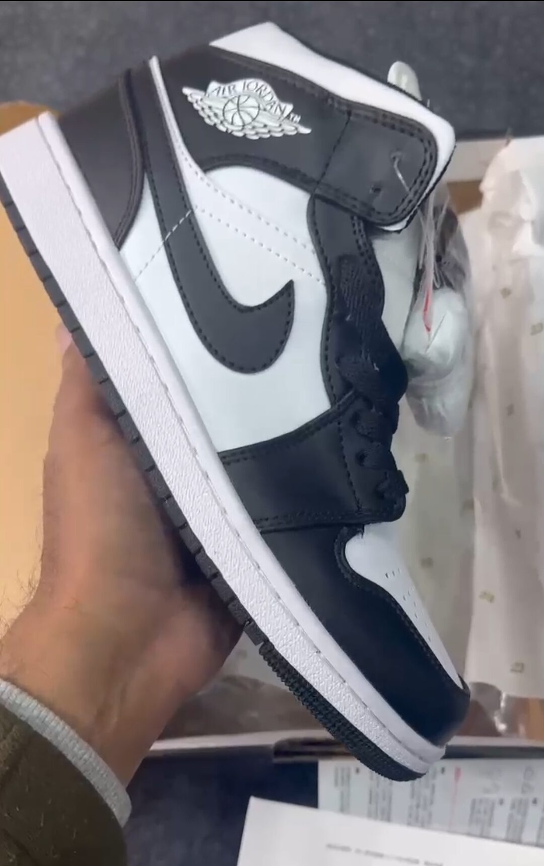 Buy First Copy Air Jordan One High Men’s Sneakers Black & White - Master Quality 7A Mirror at Lowest Price Online India