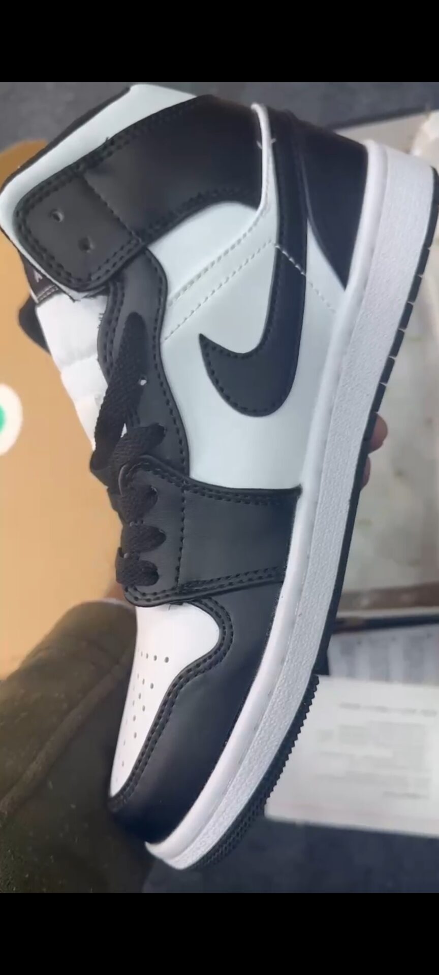 Buy First Copy Air Jordan One High Men’s Sneakers Black & White - Master Quality 7A Mirror at Lowest Price Online India